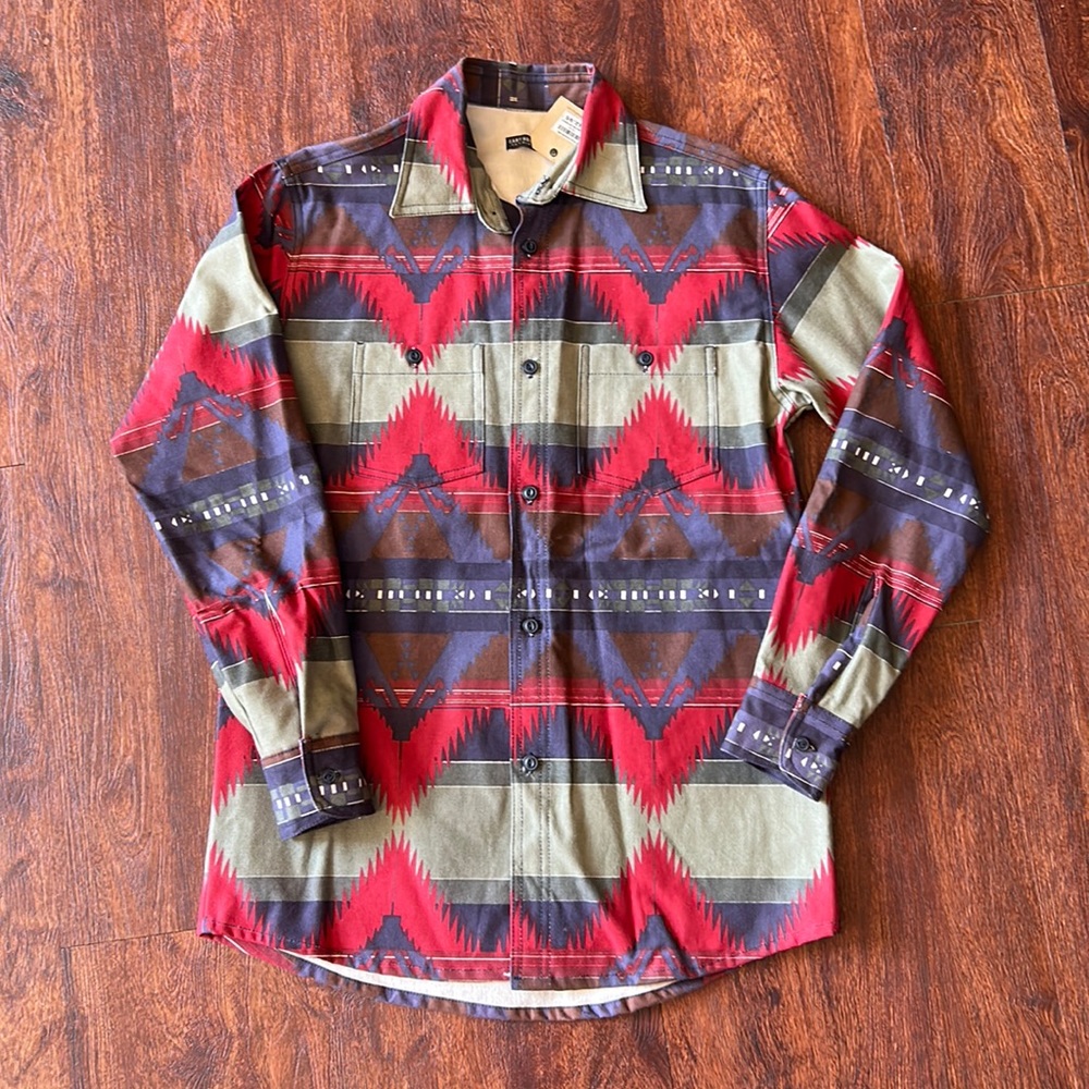 Aztec print button up
